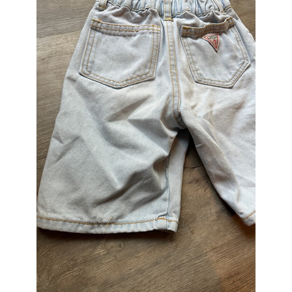 Vintage Baby Guess Light Wash Denim Shorts Size 4Y Button Fly - Picture 9 of 14
